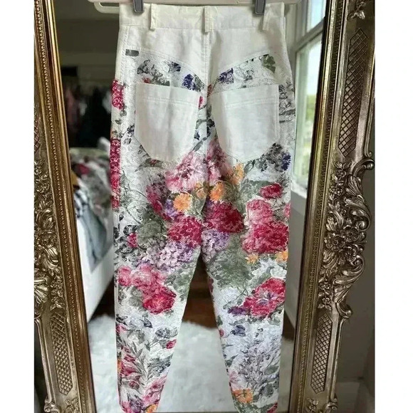 VINTAGE Sandro Collections FL Lace Floral Suit 80s 90s - Picture 10 of 12